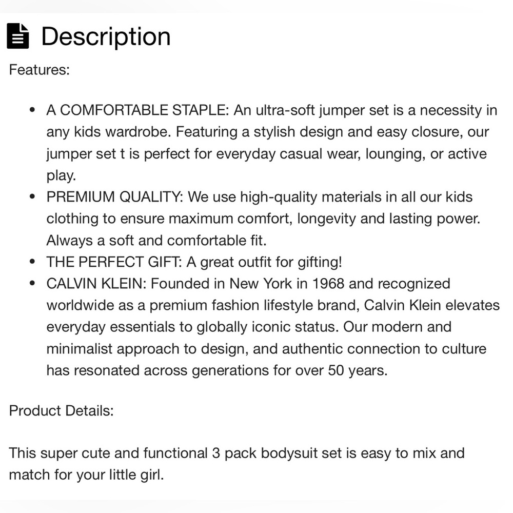 Calvin Klein Baby Girls 3 Piece Set - Picture 2 of 2